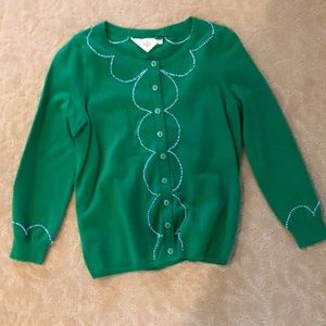 Anthropologie HWR green button down sweater